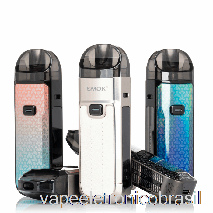 Vape Eletrônico Smok Nord 5 80w Pod System Verde Azul Dardo